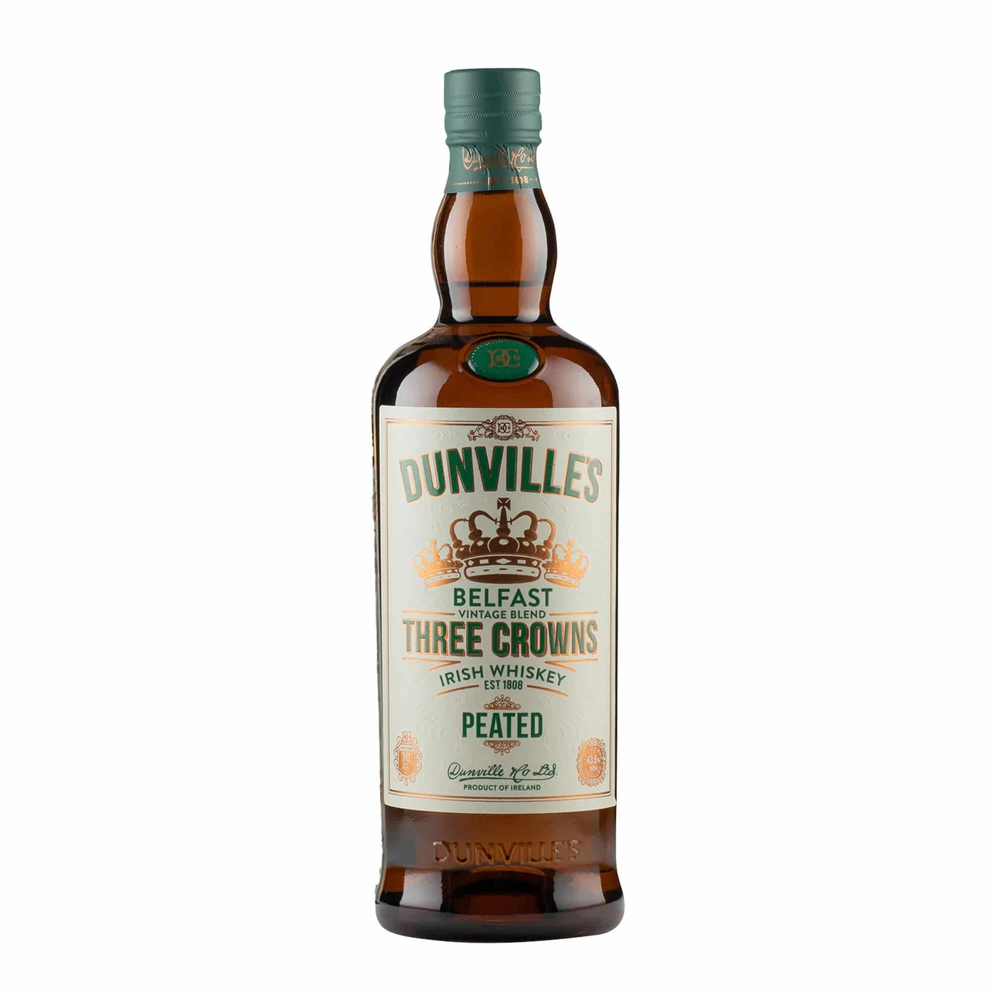 Dunvilles Three Crowns Peated Whiskey